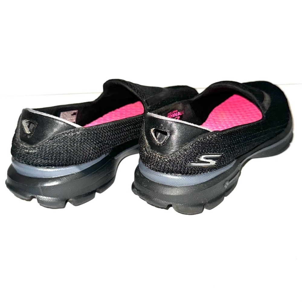 Skechers “Go Walk 3” Black Mesh Slip-On Comfort Athleisure Sneakers, Sz 8.5 - Picture 5 of 12